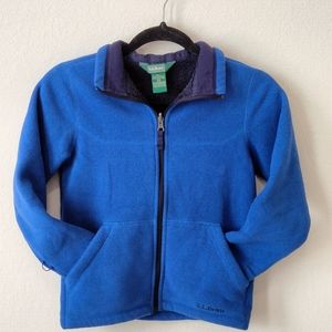 Boys LL BEAN Fleece Jacket Coat Fall S 8